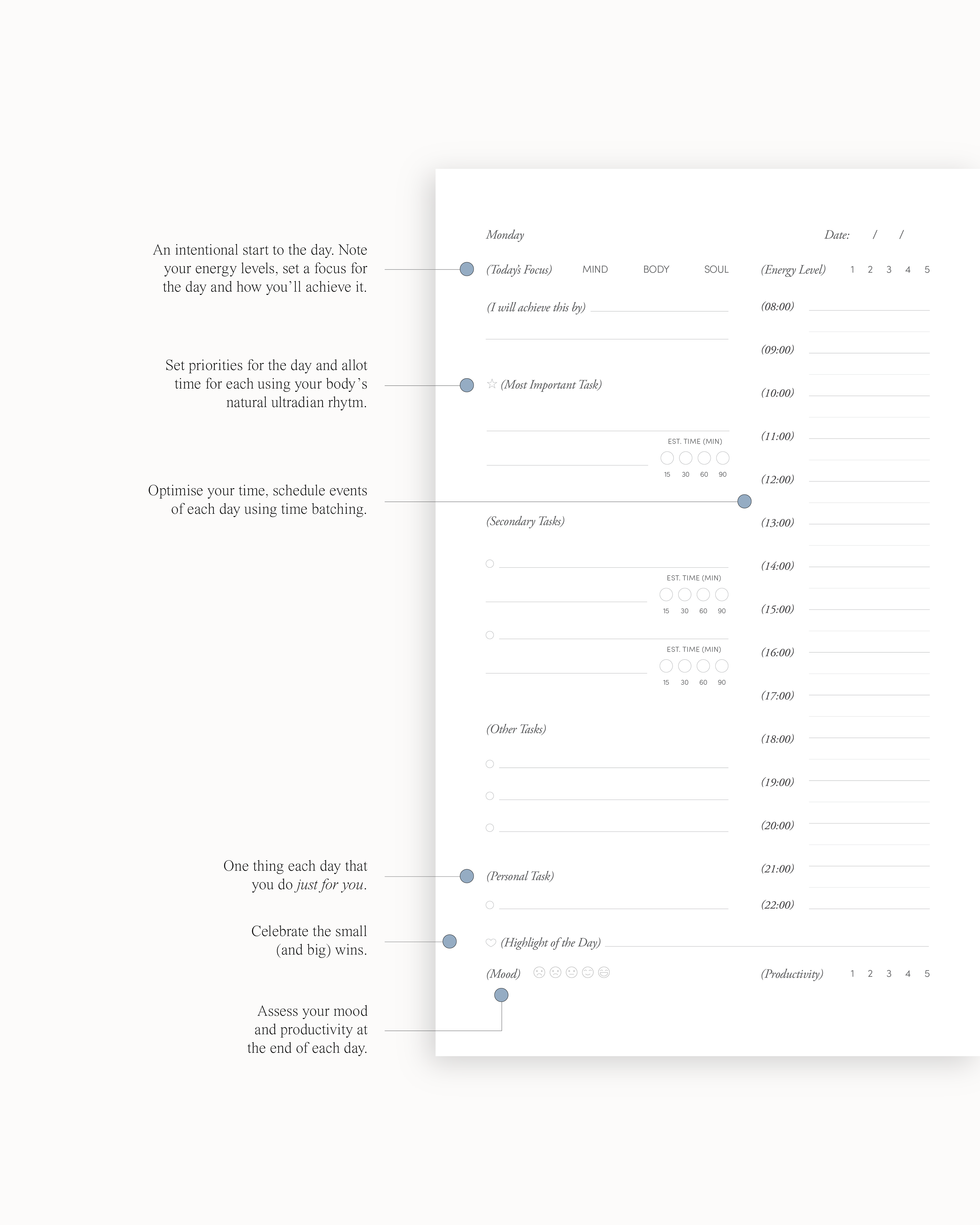The Intentional Productivity Planner: Daily Productivity Planner – Arkai
